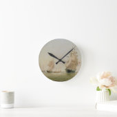 Scheepsverf (olie op doek) ronde klok (Huis)