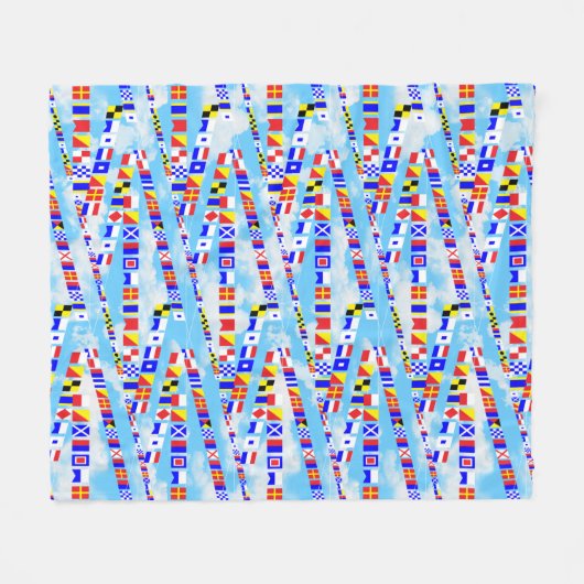 Scheepsvlag 5 Gezegden voor de slacht Fleece Deken (Voorkant (Horizontaal))