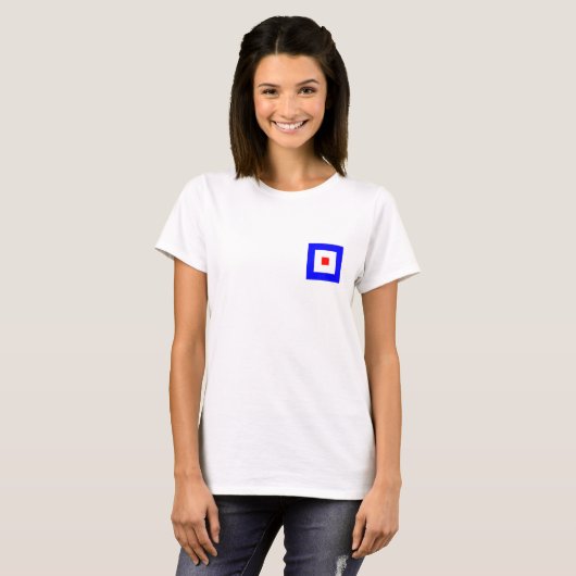 Scheepsvlag W T-shirt (Voorkant volledig)