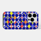 Scheepsvlaggen Geruit Patroon iPhone Hoesje (Achterkant horizontaal)