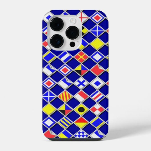 Scheepsvlaggen Geruit Patroon iPhone Hoesje (Achterkant)
