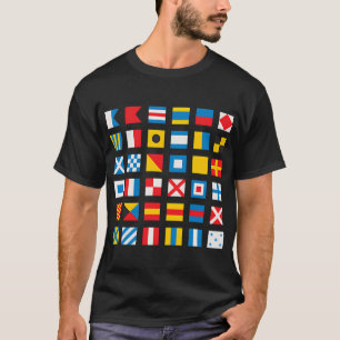 Scheepsvlaggen met Amerikaanse nummers en NAVO-fon T-shirt