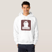 Scheepsvorm - donkerbruin hoodie (Voorkant volledig)