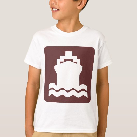 Scheepsvorm - donkerbruin t-shirt (Voorkant)