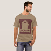 Scheepsvorm - Donkerbruin T-shirt (Voorkant volledig)