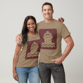 Scheepsvorm - Donkerbruin T-shirt (Unisex)