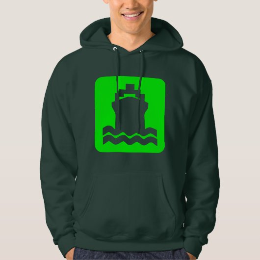 Scheepsvorm - groen hoodie (Voorkant)