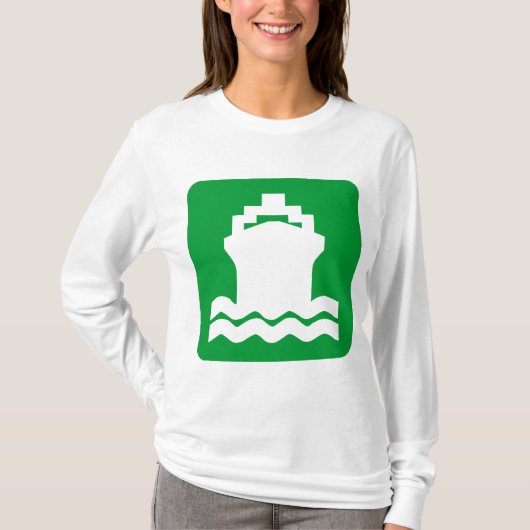 Scheepsvorm - groen t-shirt (Voorkant)
