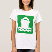 Scheepsvorm - groen t-shirt (Voorkant)