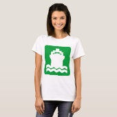 Scheepsvorm - groen t-shirt (Voorkant volledig)