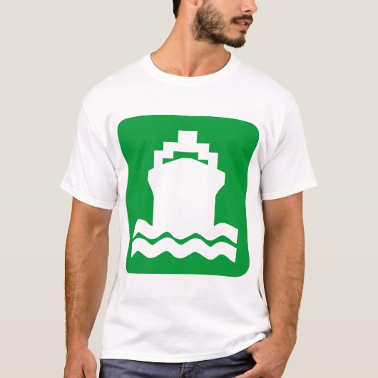 Scheepsvorm - groen t-shirt (Voorkant)