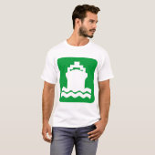 Scheepsvorm - groen t-shirt (Voorkant volledig)