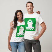 Scheepsvorm - groen t-shirt (Unisex)