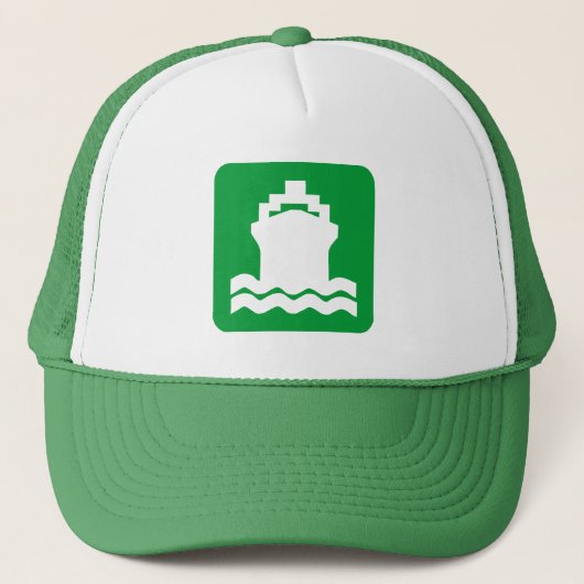 Scheepsvorm - groen trucker pet (Voorkant)