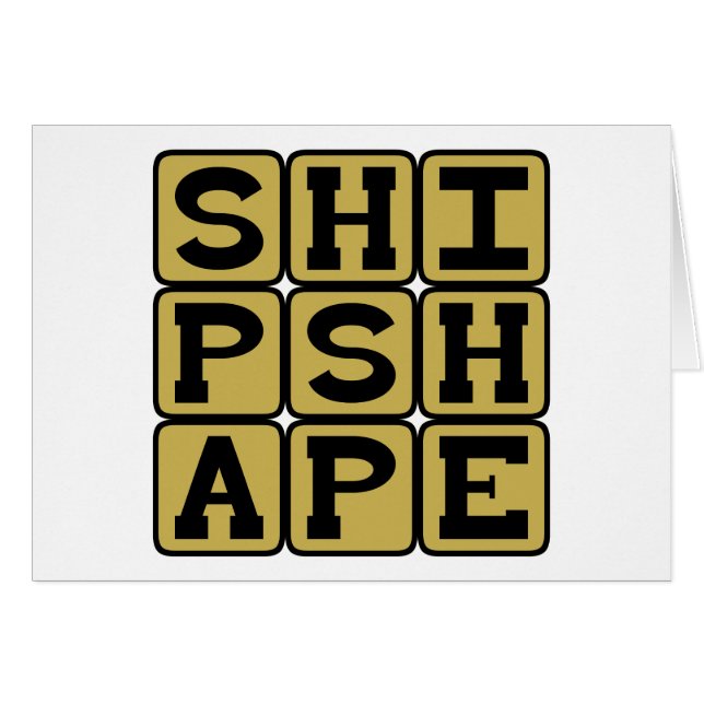 Scheepsvorm, netjes en proper (Voorkant Horizontaal)