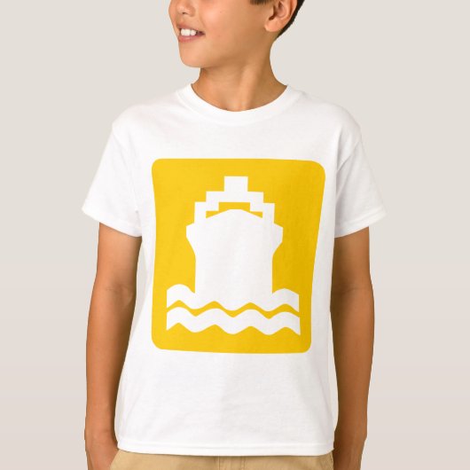 Scheepsvorm - oranje t-shirt (Voorkant)