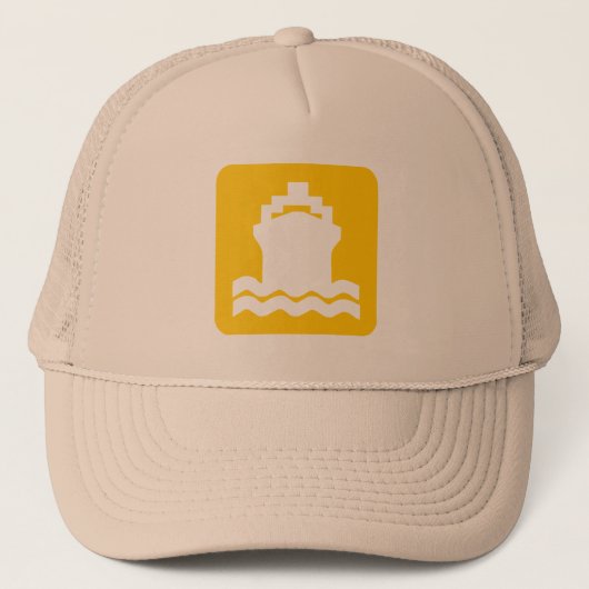 Scheepsvorm - oranje trucker pet (Voorkant)