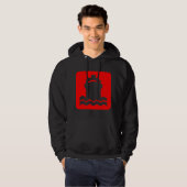 Scheepsvorm - rood hoodie (Voorkant volledig)