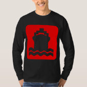 Scheepsvorm - rood t-shirt (Voorkant)