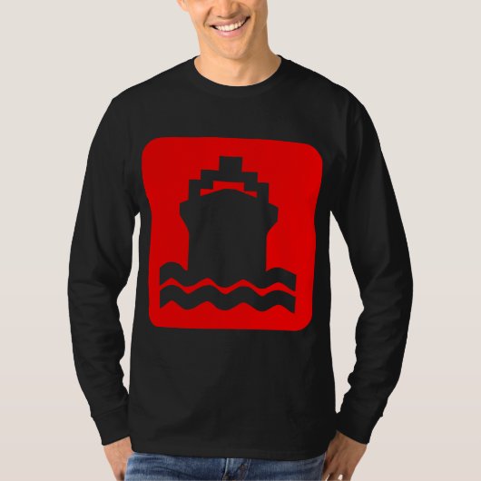 Scheepsvorm - rood t-shirt (Voorkant)