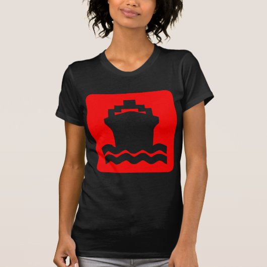 Scheepsvorm - rood t-shirt (Voorkant)