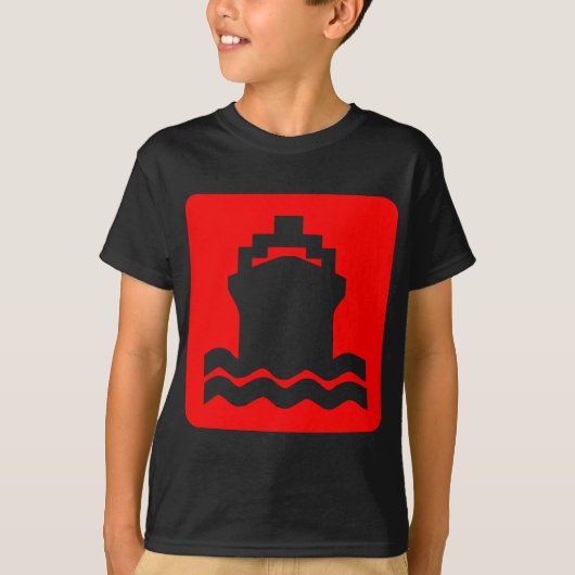 Scheepsvorm - rood t-shirt (Voorkant)
