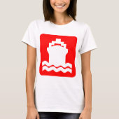 Scheepsvorm - rood t-shirt (Voorkant)