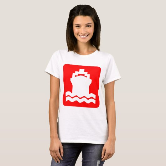 Scheepsvorm - rood t-shirt (Voorkant volledig)