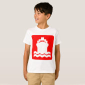 Scheepsvorm - rood t-shirt (Voorkant volledig)