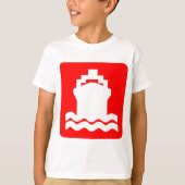 Scheepsvorm - rood t-shirt (Voorkant)