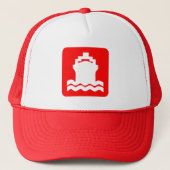 Scheepsvorm - rood trucker pet (Voorkant)