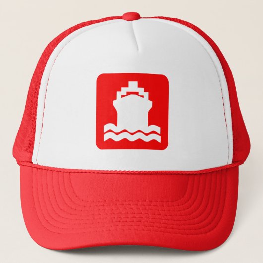Scheepsvorm - rood trucker pet (Voorkant)