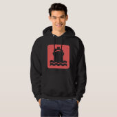 Scheepsvorm - tropisch roze hoodie (Voorkant volledig)