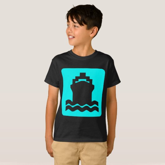 Scheepsvorm - wit t-shirt (Voorkant volledig)