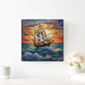 scheepswandklok vierkante klok (Huis)