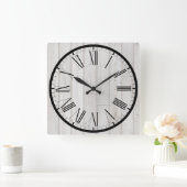 Scheepswerf: Farmhouse Design Wall Clock Vierkante Klok (Huis)