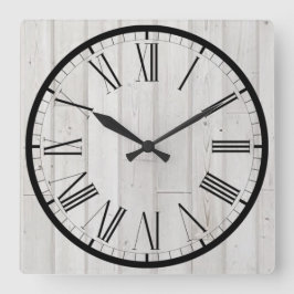 Scheepswerf: Farmhouse Design Wall Clock Vierkante Klok