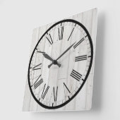 Scheepswerf: Farmhouse Design Wall Clock Vierkante Klok (Hoek)