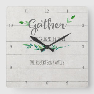 Scheepswerf Hout Eenvoudig leder Samen Vierkante Klok