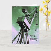 Scheepswerf Kraan Verjaardag Kaart (Gele Bloem)