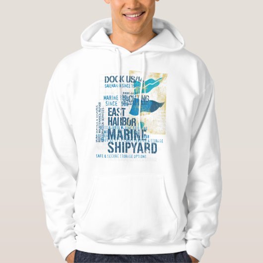 Scheepswerf - Oostkust Nautische Yach Hoodie (Voorkant)