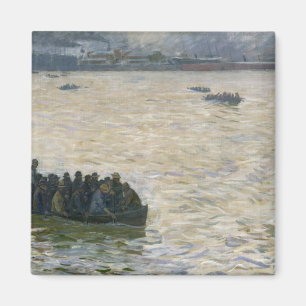 Scheepswerven die naar huis terugkeren op de Elbe Magneet
