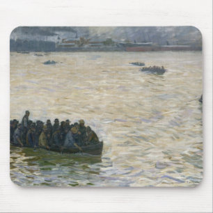 Scheepswerven die naar huis terugkeren op de Elbe Muismat