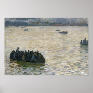Scheepswerven die naar huis terugkeren op de Elbe Poster
