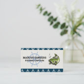 Scheepswiel | Ankerpatroon | Bass Fish Visitekaartje (Staand voorkant)