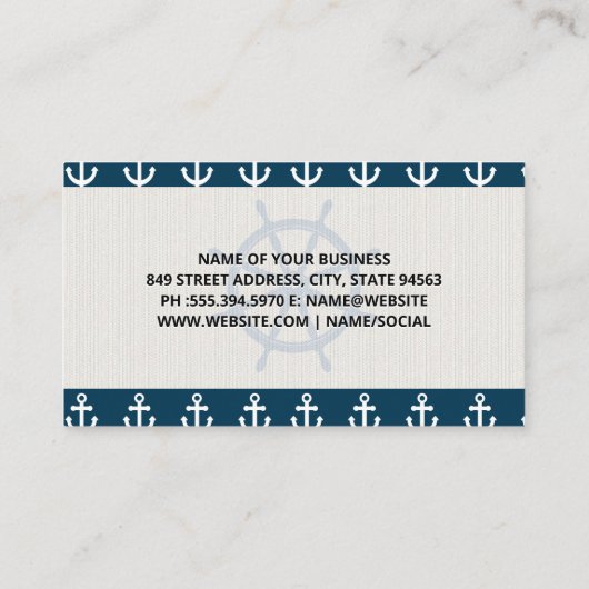 scheepswiel | ankerpatroon visitekaartje (Achterkant)