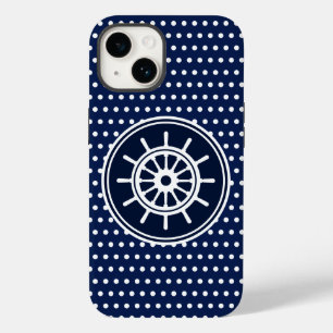 Scheepswiel: blauw en wit Case-Mate iPhone 14 hoesje