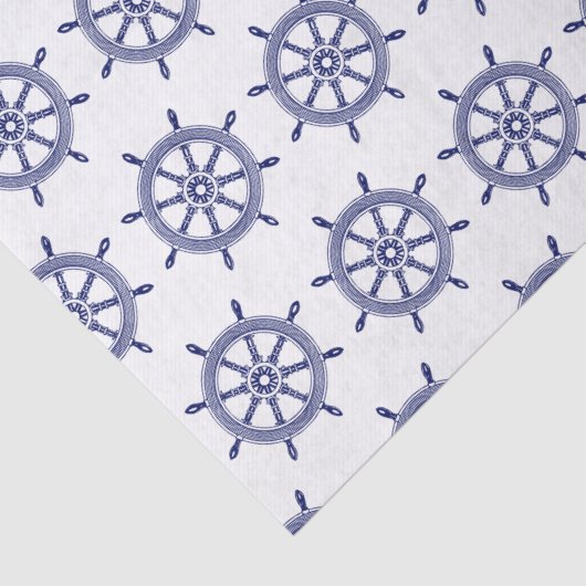 scheepswiel Captain’s Wheel - Blauw Tissuepapier (Detail)