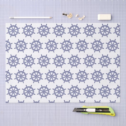  scheepswiel Captain’s Wheel - Blauw Tissuepapier (Craft)