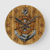 Scheepswiel en ankerplaats ronde klok (Voorkant)